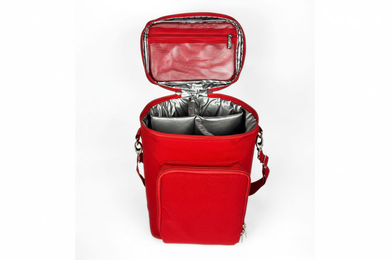 Porta Vinho Vermelho - Vista Interna Aberta