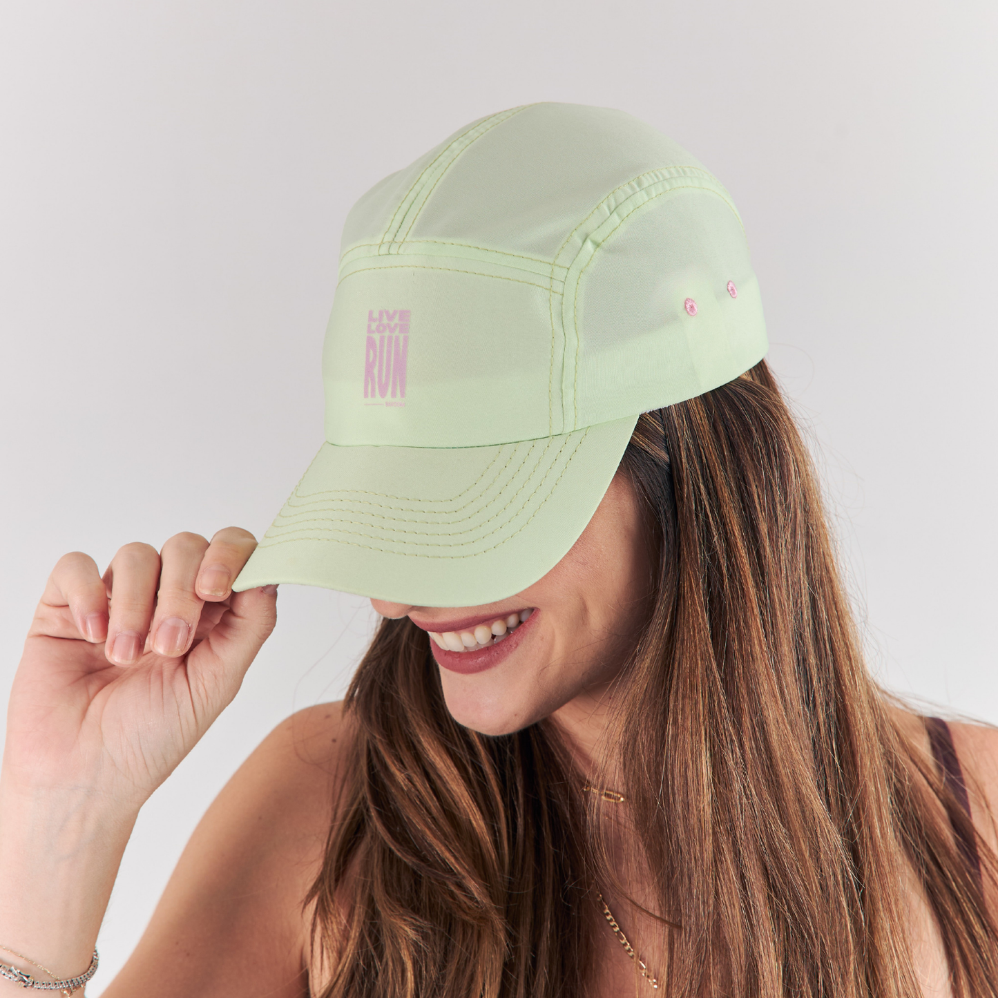 Boné Sport Bavoom Pink Lemonade - Live, Love, Run