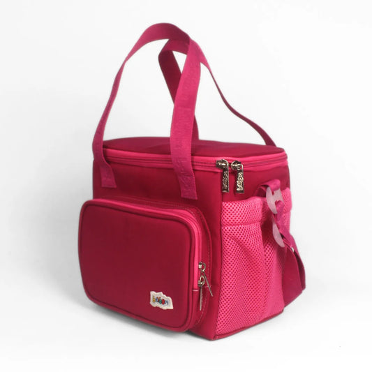 Kit Lancheira Térmica Mini Maxi Bavoom + Porta Talher Pink