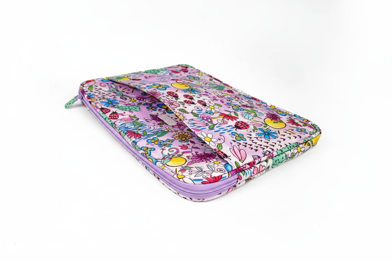 Capa para Notebook Jardim Anoitecer - Vista Aberta