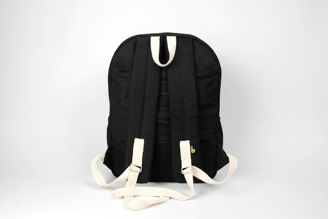 Mochila Maxi Bavoom Personalize Preta - vista traseira com alças