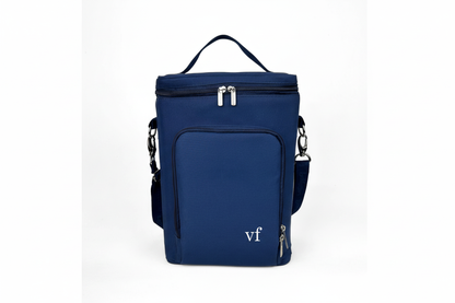 Porta Vinho Azul Marinho - Vista Frontal