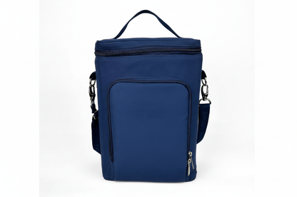 Porta Vinho Azul Marinho - Vista com Personalização