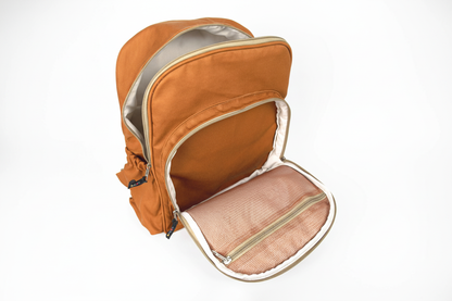 Mochila Maxi Bavoom Personalize Caramelo - compartimentos internos com bolso mesh