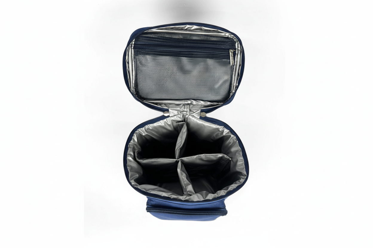 Porta Vinho Azul Marinho - Vista Aberta