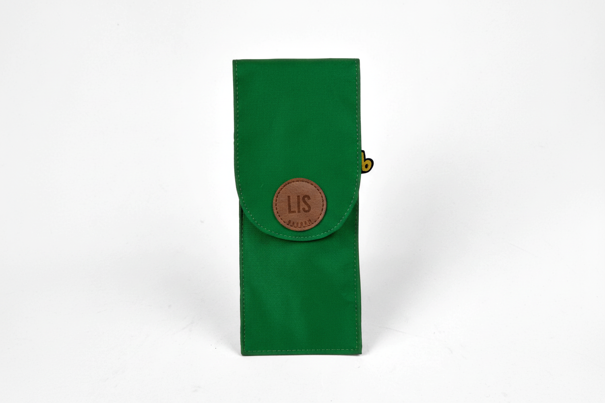 Porta Talher Colors Verde - Vista Frontal com Patch