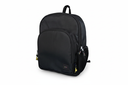 Mochila Maxi Bavoom Colors Preta - vista lateral com bolso mesh