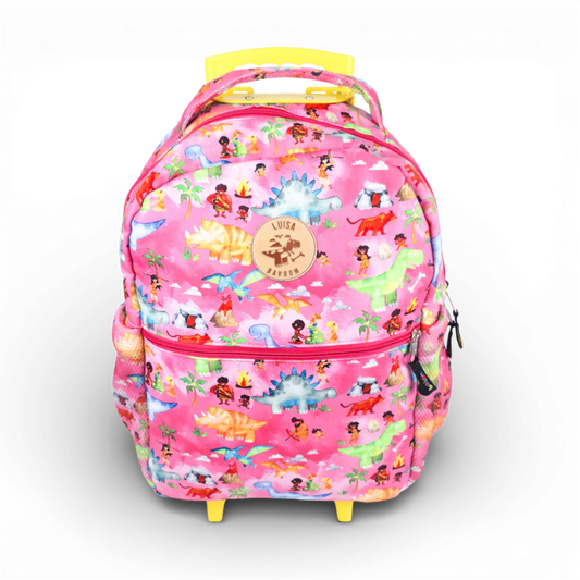 Mochila de Carrinho Bavoom Mundo Paleolítico Rosa