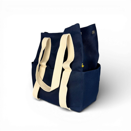 Bolsa de Praia Bavoom Colors Azul Marinho/Cru