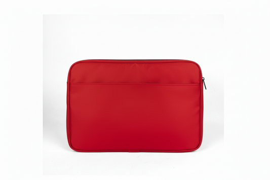 Porta notebook vermelho - vista frontal